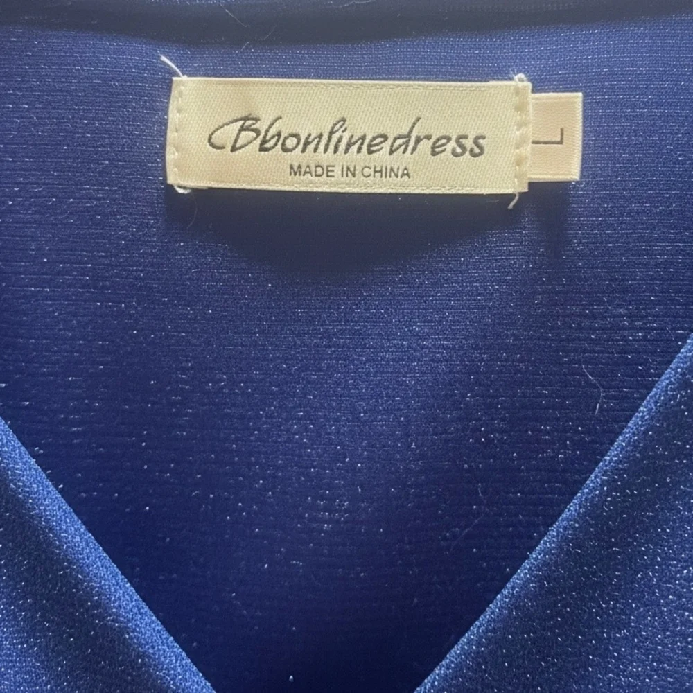 Elegant Blue Women's Dress - Picture 3 of 3